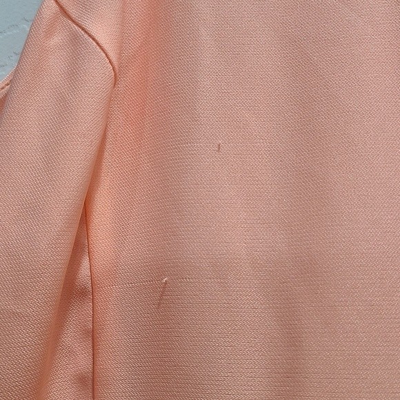 Lulus Dress Rehersal Ruffle Open Back Skater Dress Bright Peach Orange XS - Picture 7 of 8